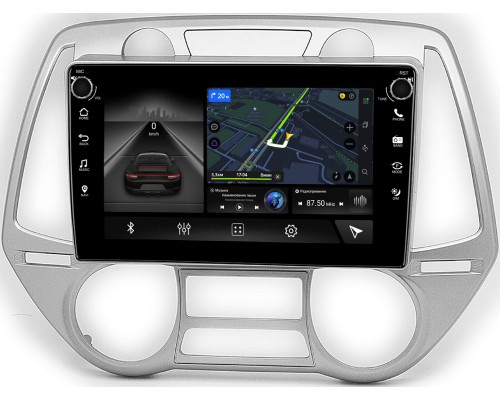 Hyundai i20 I 2008-2012 Canbox 7802-9-677 на Android 10 (4G-SIM, 3/32, DSP, IPS) С крутилками С оптическим выходом