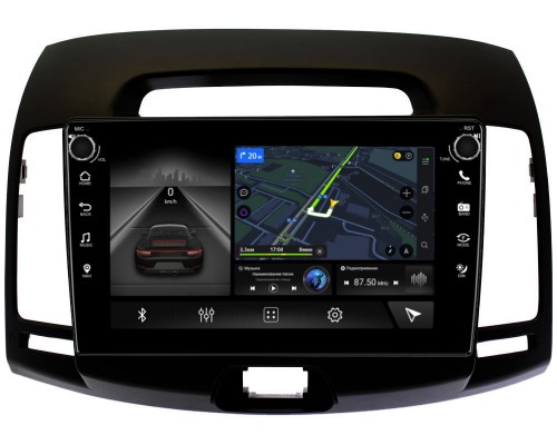 Hyundai Elantra IV (HD) 2006-2011 (черная) Canbox 7801-9-680 Android 10 (4G-SIM, 2/32, DSP, IPS) С крутилками