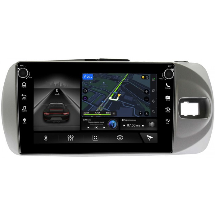 Штатная магнитола Canbox 7803-9432 для Toyota Vitz III (XP130) 2014-2019 на Android 10 (4G-SIM, 4/64, DSP, IPS) С крутилками С оптическим выходом