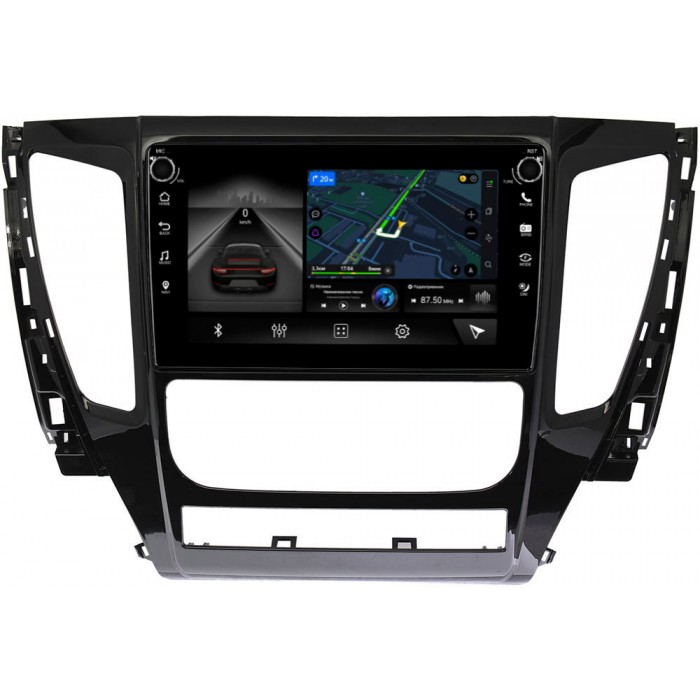 Штатная магнитола Mitsubishi Pajero Sport III 2015-2022 Canbox 7801-9155 на Android 10 (4G-SIM, 2/32, DSP, IPS) С крутилками