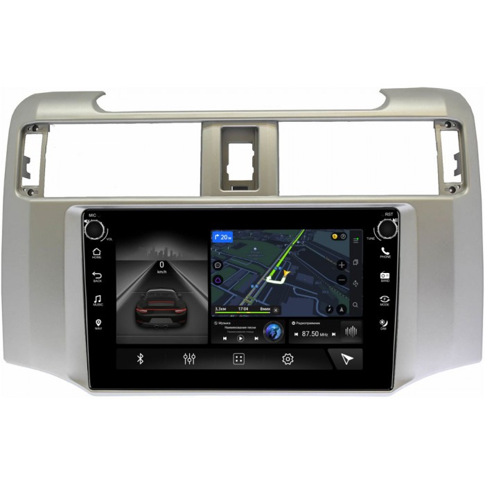 Штатная магнитола Canbox 7804-9380 для Toyota 4Runner V 2009-2022 на Android 10 (4G-SIM, 6/128, DSP, IPS) С крутилками С оптическим выходом