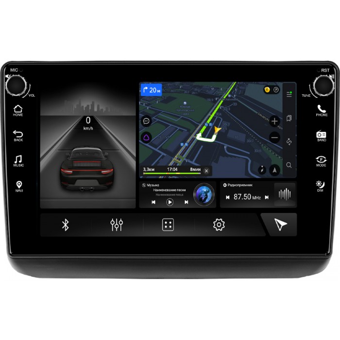 Штатная магнитола Jeep Grand Cherokee IV (WK2) 2013-2022 Canbox 7802-9-3781 на Android 10 (4G-SIM, 3/32, DSP, IPS) С крутилками С оптическим выходом