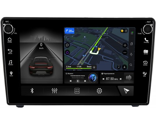 Peugeot 407 2004-2010 (черная) Canbox 7801-9-6716 на Android 10 (4G-SIM, 2/32, DSP, IPS) С крутилками