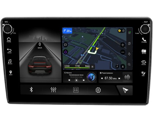 Dodge RAM IV (DS/DJ) 2013-2019 (для авто с экраном) Canbox M-Line 7895-10-1280 на Android 10 (4G-SIM, 2/32, DSP, QLed) С крутилками