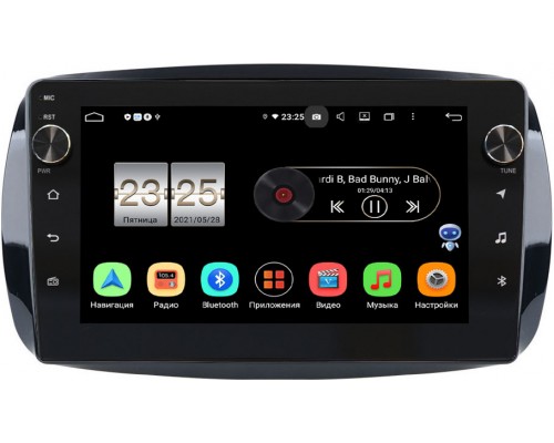 Smart Fortwo III, Forfour II 2014-2021 Canbox BPX409-9-019 на Android 10 (4/32, DSP, IPS, с голосовым ассистентом, с крутилками)