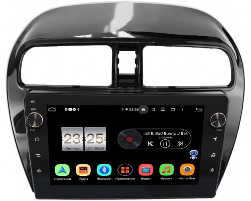 Mitsubishi Mirage VI (2012-2021) Canbox BPX409-9-129 на Android 10 (4/32, DSP, IPS, с голосовым ассистентом, с крутилками)