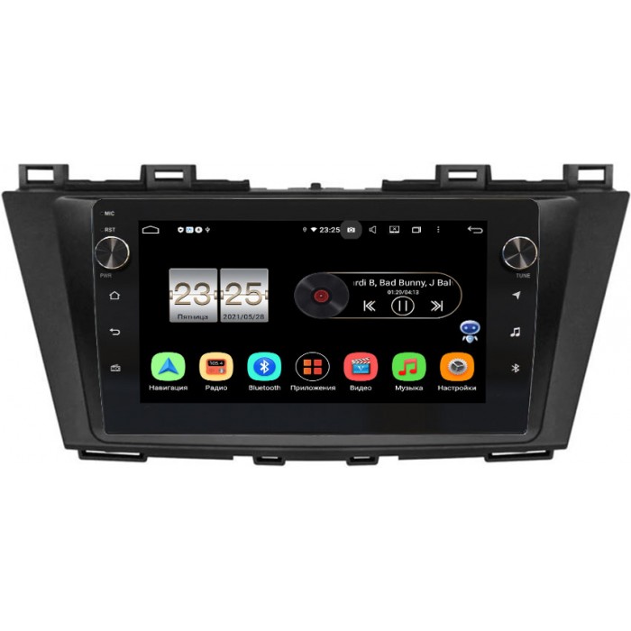 Штатная магнитола Mazda 5 II (CW), Premacy III (CW) 2010-2017 Canbox BPX409-9223 на Android 10 (4/32, DSP, IPS, с голосовым ассистентом, с крутилками)