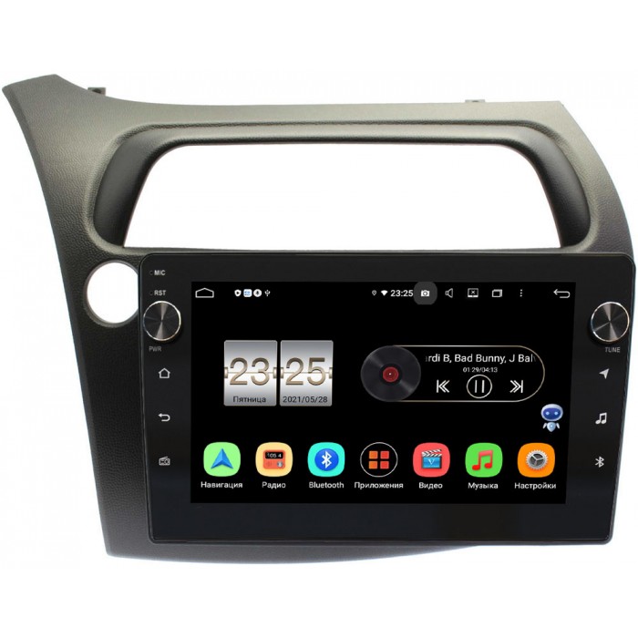 Штатная магнитола Honda Civic 8 (VIII) 5D 2005-2011 Canbox BPX409-9-HO107N на Android 10 (4/32, DSP, IPS, с голосовым ассистентом, с крутилками)