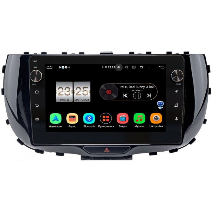 Штатная магнитола Kia Soul III 2019-2021 Canbox BPX609-9310 на Android 10 (4/64, DSP, IPS, с голосовым ассистентом, с крутилками)