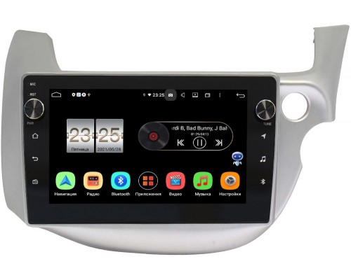 Honda Fit II 2008-2014 (светло-серая) Canbox BPX610-10-671 на Android 10 (4/64, DSP, IPS, с голосовым ассистентом, с крутилками)
