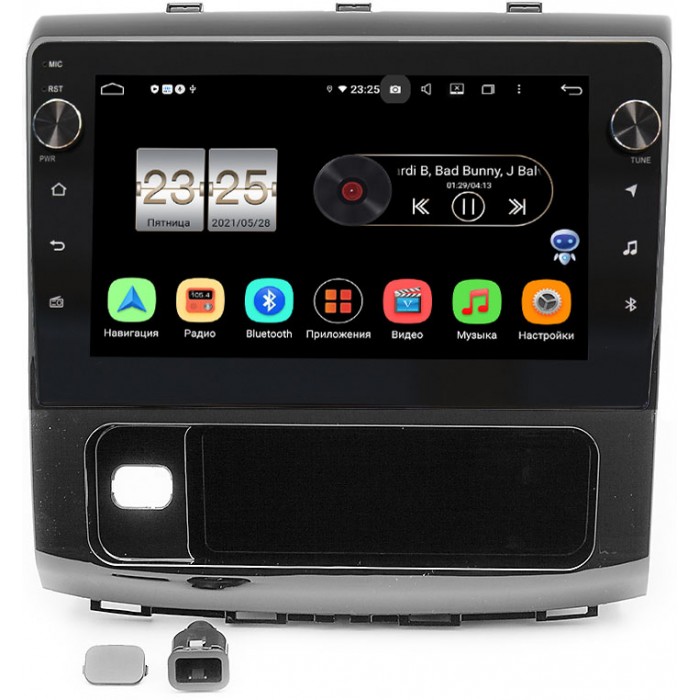 Штатная магнитола Haval H9 2014-2021 (глянец) Canbox BPX410-10-910 на Android 10 (4/32, DSP, IPS, с голосовым ассистентом, с крутилками)