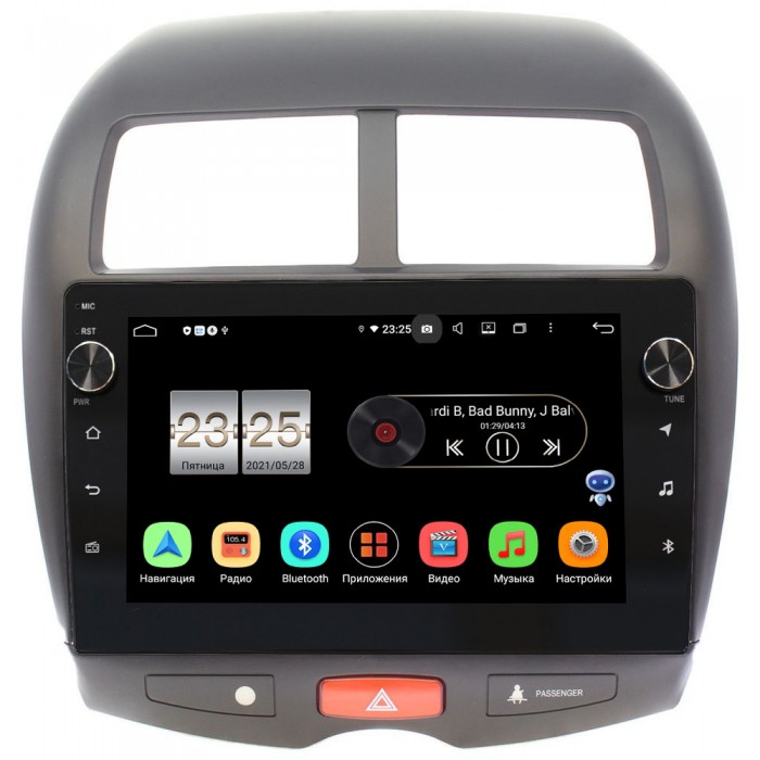 Штатная магнитола Mitsubishi ASX I 2010-2020 Canbox BPX410-1032 на Android 10 (4/32, DSP, IPS, с голосовым ассистентом, с крутилками)