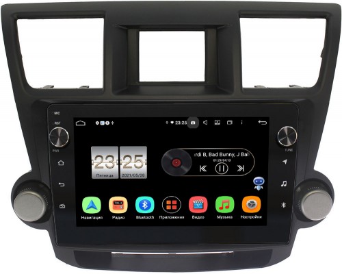 Toyota Highlander (U40) 2007-2013 (тип 2) Canbox BPX610-1087 на Android 10 (4/64, DSP, IPS, с голосовым ассистентом, с крутилками)