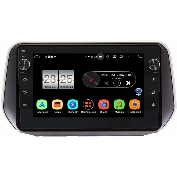Штатная магнитола Hyundai Santa Fe IV 2018-2021 Canbox BPX410-10-1137 на Android 10 (4/32, DSP, IPS, с голосовым ассистентом, с крутилками)