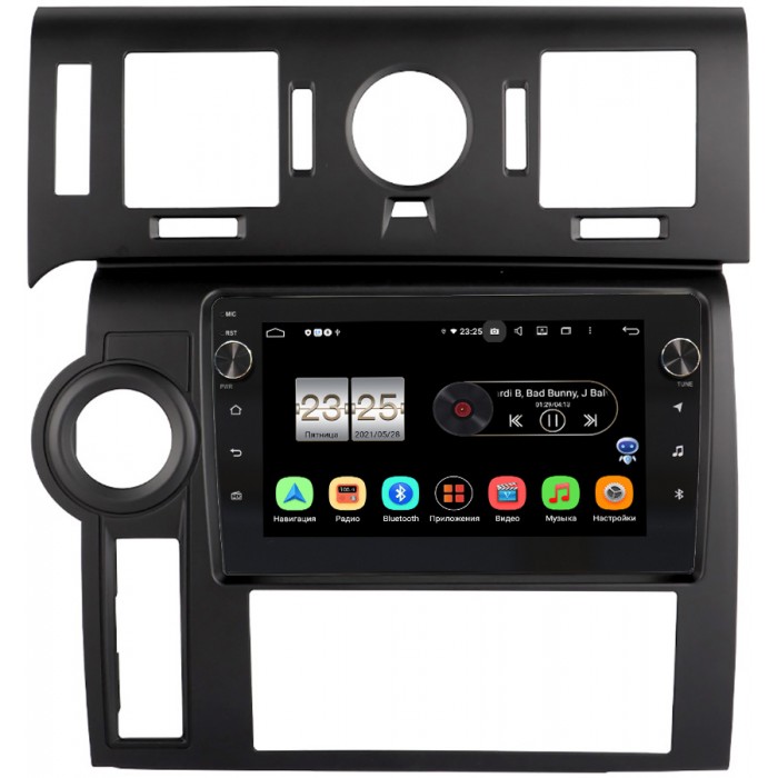 Штатная магнитола Canbox BPX409-1396 для Hummer H2 2007-2009 (черная) на Android 10 (4/32, DSP, IPS, с голосовым ассистентом, с крутилками)