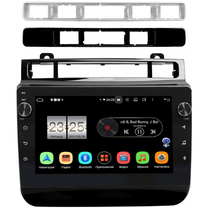 Штатная магнитола Volkswagen Touareg 2010-2018 (Frame A) Canbox BPX409-4322 на Android 10 (4/32, DSP, IPS, с крутилками)