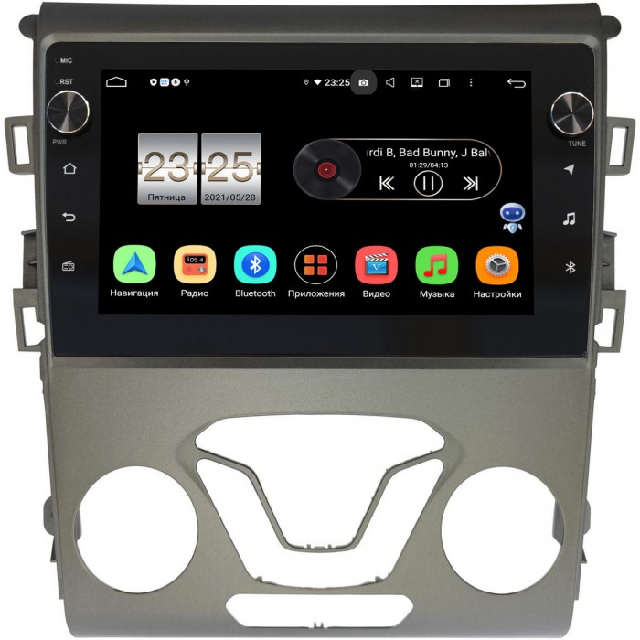 Штатная магнитола Ford Mondeo V 2014-2022 Canbox BPX409-FR096N на Android 10 (4/32, DSP, IPS, с голосовым ассистентом, с крутилками)