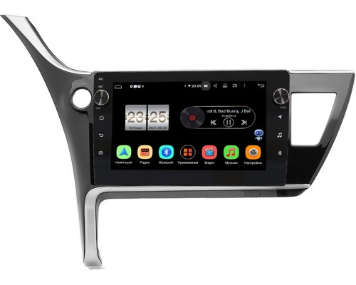 Toyota Corolla 11 (2015-2022) (тип 2) для авто без камеры OEM BPX610-1265 на Android 10 (4/64, DSP, IPS, с крутилками)
