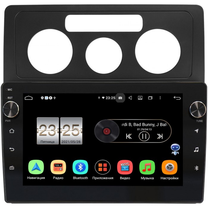 Штатная магнитола Canbox BPX410-3360 для Volkswagen Caddy 3 (2004-2015) (с кондиционером) на Android 10 (4/32, DSP, IPS, с голосовым ассистентом, с крутилками)