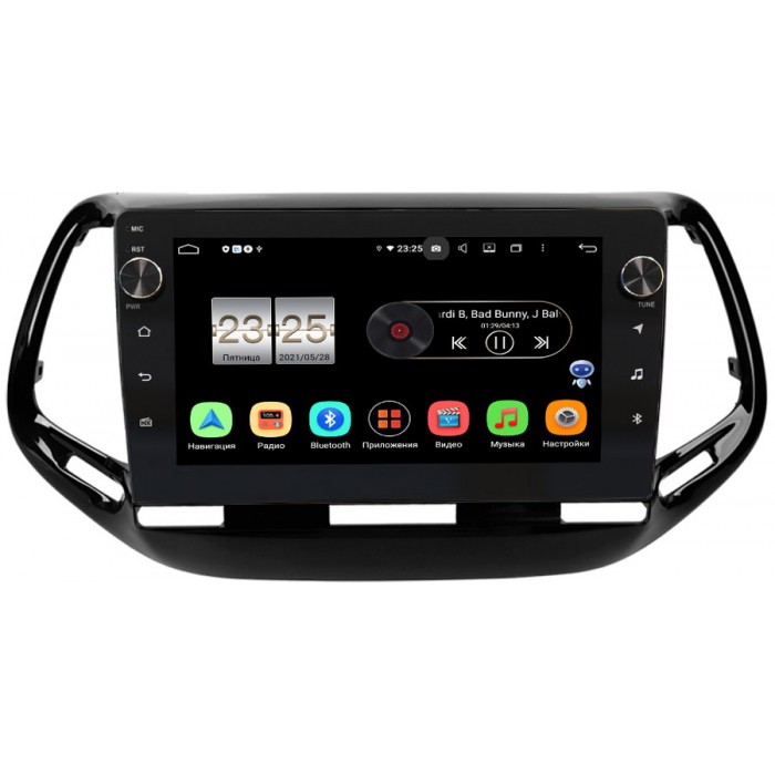 Штатная магнитола Canbox BPX610-3500 для Jeep Compass II 2017-2022 на Android 10 (4/64, DSP, IPS, с голосовым ассистентом, с крутилками)