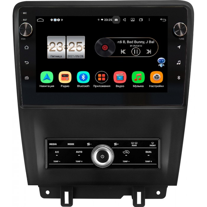 Штатная магнитола Canbox BPX410-6175 для Ford Mustang V 2009-2014 на Android 10 (4/32, DSP, IPS, с голосовым ассистентом, с крутилками)