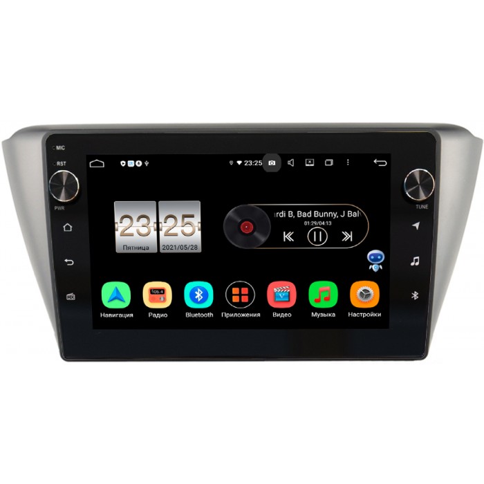 Штатная магнитола Skoda Fabia 3 (2014-2018) (серебристая) OEM BPX609-679 на Android 10 (4/64, DSP, IPS, с крутилками)
