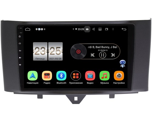 Smart Fortwo II 2011-2015 Canbox PX409-9251 на Android 10 (4/32, DSP, IPS, с голосовым ассистентом)