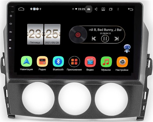 Mazda MX-5 III (NC) (2005-2015) Canbox PX409-9-519 на Android 10 (4/32, DSP, IPS, с голосовым ассистентом)
