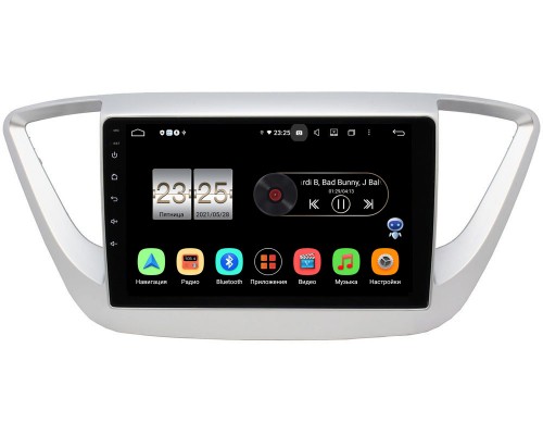 Hyundai Solaris II 2017-2021 Canbox PX409-9039 на Android 10 (4/32, DSP, IPS, с голосовым ассистентом)