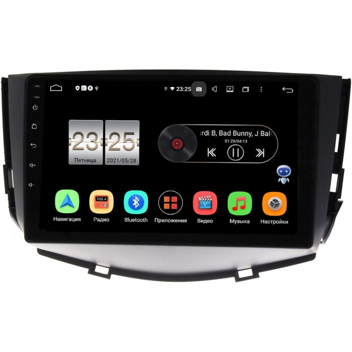 Штатная магнитола Lifan X60 I 2012-2016 (матовая) Canbox PX409-9053 на Android 10 (4/32, DSP, IPS, с голосовым ассистентом)