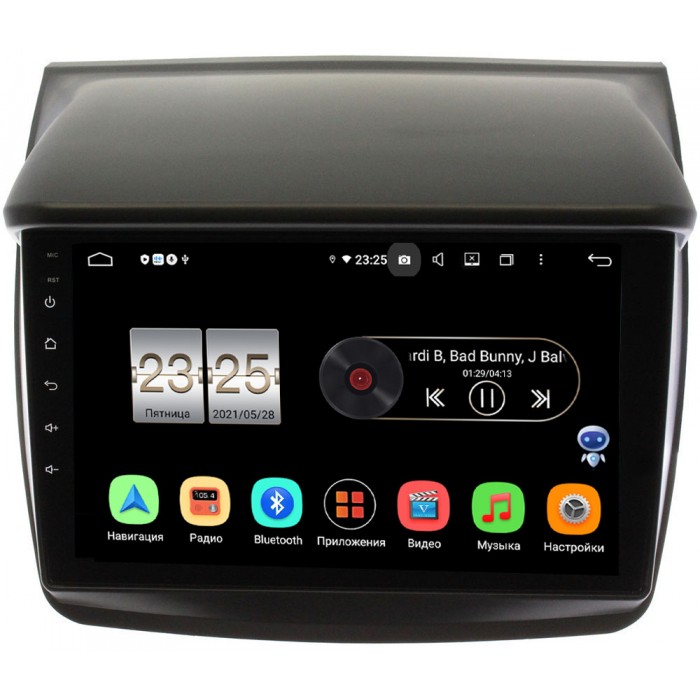 Штатная магнитола Mitsubishi Pajero Sport II 2008-2014, L200 IV 2006-2015 Canbox PX609-9057 на Android 10 (4/64, DSP, IPS, с голосовым ассистентом)