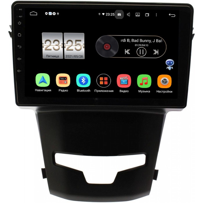 Штатная магнитола SsangYong Actyon II 2013-2020 Canbox PX609-9183 на Android 10 (4/64, DSP, IPS, с голосовым ассистентом)