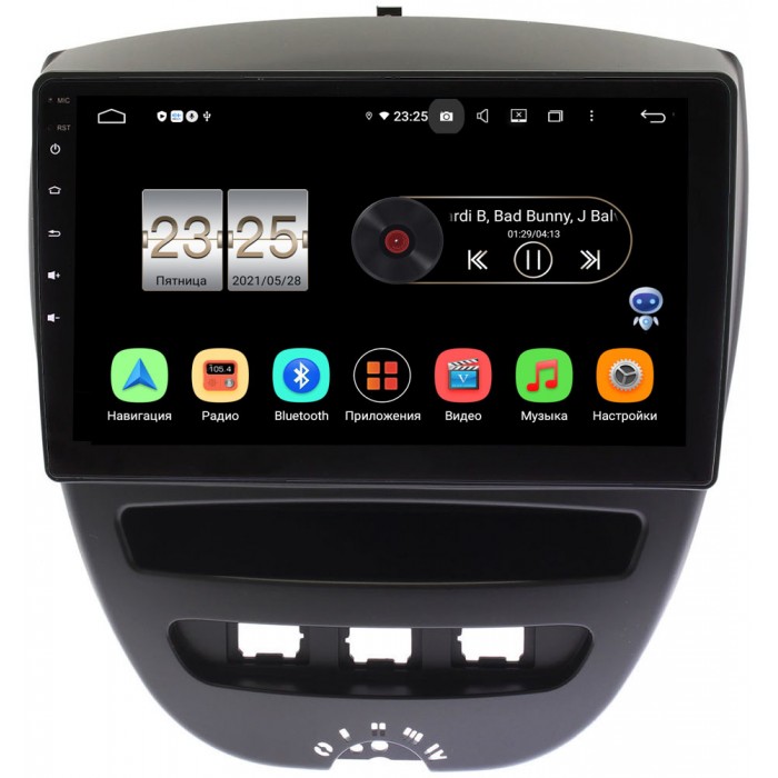 Штатная магнитола Citroen C1 2005-2014 Canbox PX610-10-1152 на Android 10 (4/64, DSP, IPS, с голосовым ассистентом)