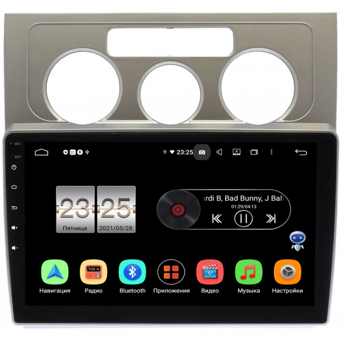 Штатная магнитола Volkswagen Touran I 2003-2010 (с кондиционером) Canbox PX610-10-1165 на Android 10 (4/64, DSP, IPS, с голосовым ассистентом)