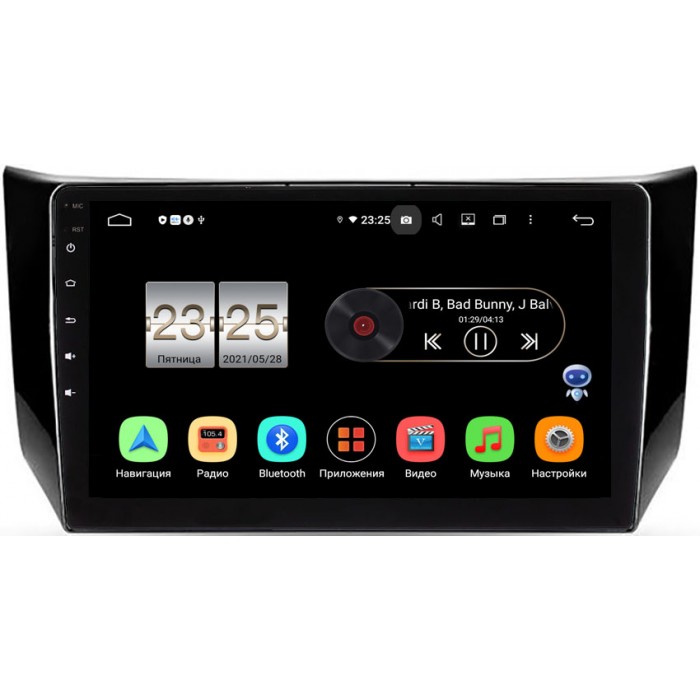 Штатная магнитола Nissan Sentra VII (B17), Tiida II 2013-2019 (авто без Navi) Canbox PX610-1008 на Android 10 (4/64, DSP, IPS, с голосовым ассистентом)