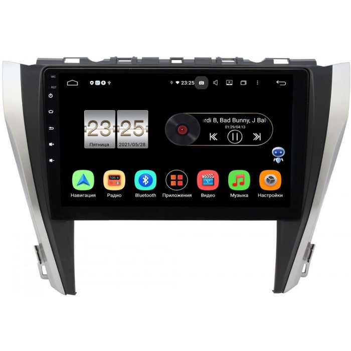 Штатная магнитола Toyota Camry V55 2014-2018 Canbox PX610-1027 на Android 10 (4/64, DSP, IPS, с голосовым ассистентом) (для авто с камерой, JBL)