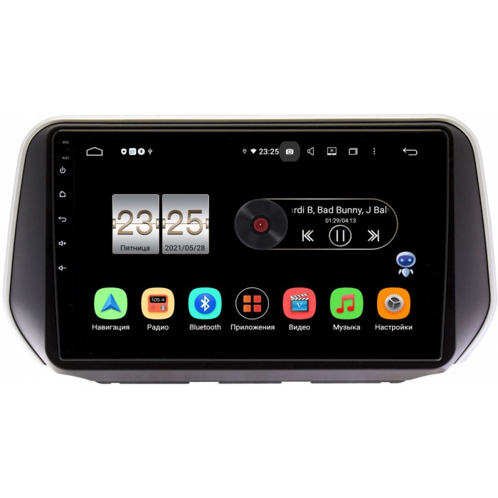 Штатная магнитола Hyundai Santa Fe IV 2018-2021 Canbox PX410-10-1137 на Android 10 (4/32, DSP, IPS, с голосовым ассистентом)