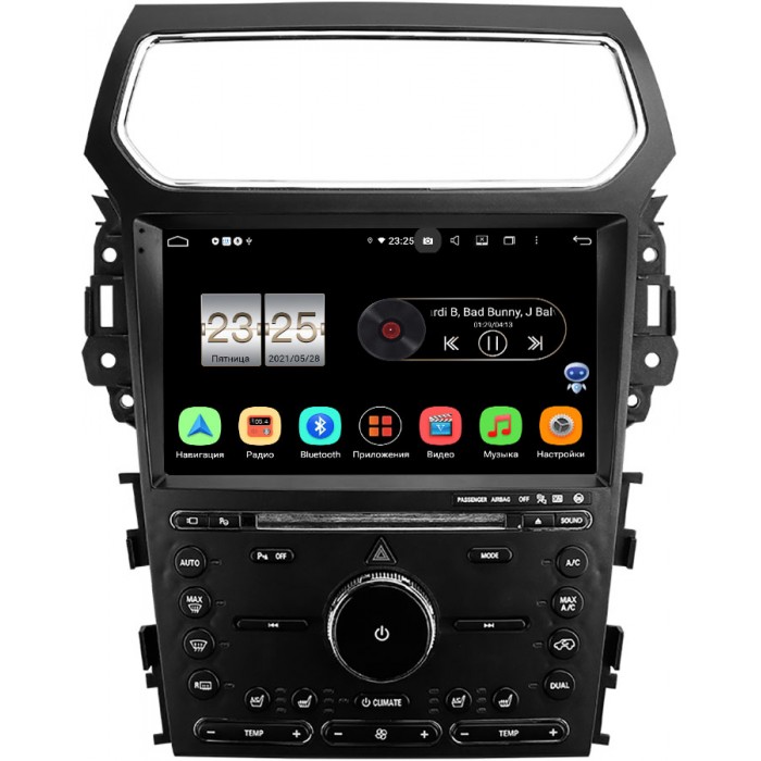 Штатная магнитола Canbox PX609-1383 для Ford Explorer V 2011-2019 на Android 10 (4/64, DSP, IPS, с голосовым ассистентом)