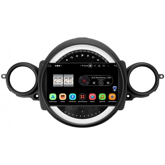 Штатная магнитола Mini Cooper Clubman, Coupe, Hatch, Roadster (2007-2015) Canbox PX609-9131 на Android 10 (4/64, DSP, IPS, с голосовым ассистентом)