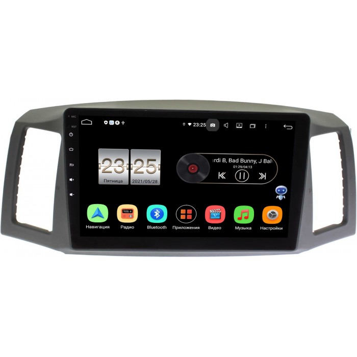 Штатная магнитола Canbox PX610-1193 для Jeep Grand Cherokee III (WK) 2004-2007 (руль слева) на Android 10 (4/64, DSP, IPS, с голосовым ассистентом)