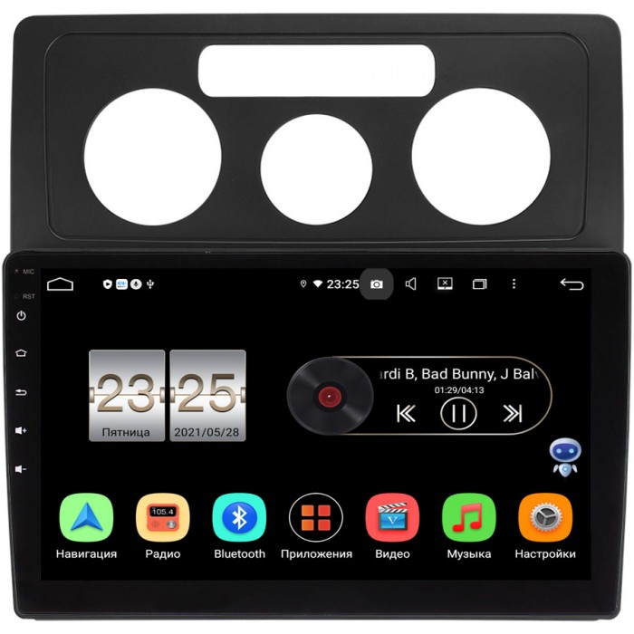 Штатная магнитола Canbox PX610-3360 для Volkswagen Caddy 3 (2004-2015) (с кондиционером) на Android 10 (4/64, DSP, IPS, с голосовым ассистентом)