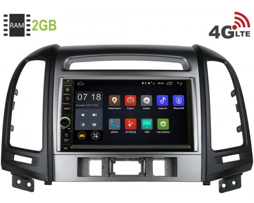 Hyundai Santa Fe II 2005-2012 (3 кнопки) Canbox 1968-RP-HDSFC-105 Android 8.1 7 дюймов (4G LTE 2GB)