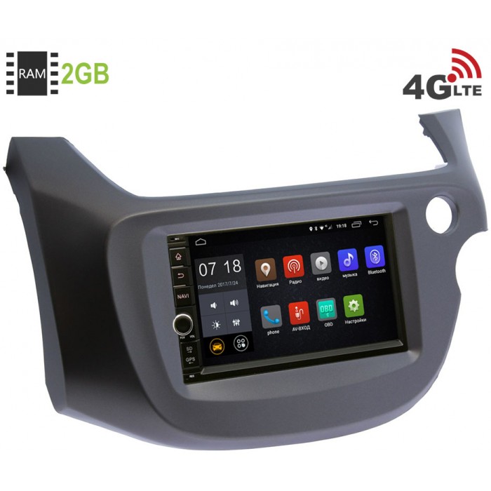 Штатная магнитола Honda Fit II, Jazz II 2008-2014 Canbox 1968-RP-HNFT3C-99 Android 8.1 7 дюймов (4G LTE 2GB)