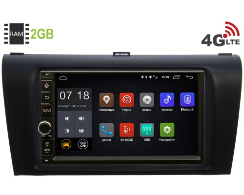 Mazda 3 (BK) 2003-2009 Canbox 1968-RP-MZ3D-116 Android 8.1 7 дюймов (4G LTE 2GB)