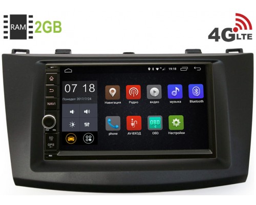 Mazda 3 (BL) 2009-2013 Canbox 2871-RP-MZ3E-117 Android 8.1 7 дюймов (4G LTE 2GB)