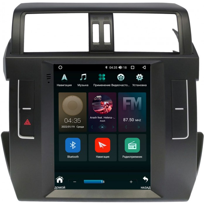 Штатное головное устройство Toyota LC Prado 150 2013-2017 Canbox (Tesla style) 9.7 дюймов 3/32 5621-A22S02 на Android 10 (4G-SIM, DSP, QLed)