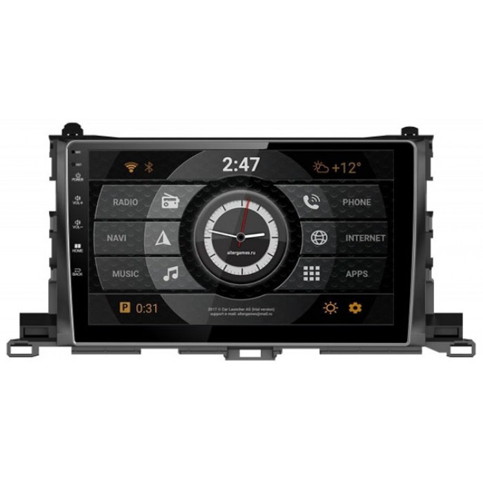 Штатная автомагнитола Subini TOY106 для Toyota Highlander (U50) 2014-2018 на Android 6.0