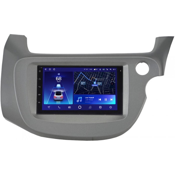 Головное устройство в штатное место 2 din Honda Fit II 2007-2014 (правый руль) серебро Teyes CC2 PLUS 7 дюймов 3/32 RP-11-671-274 на Android 10 (4G-SIM, DSP)
