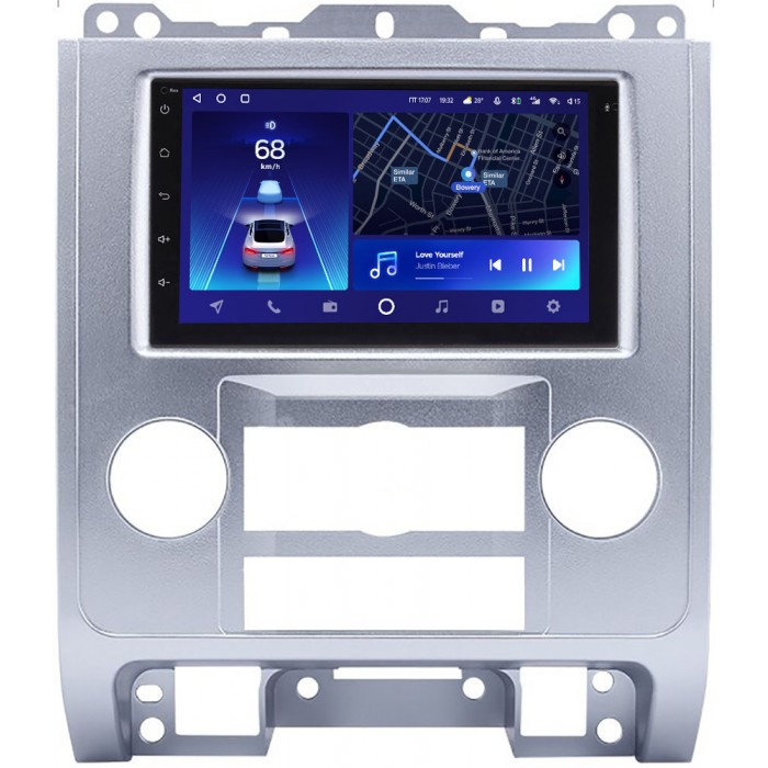 Головное устройство в штатное место 2 din Ford Escape II 2007-2012 (серебро) Teyes CC2 PLUS 7 дюймов 4/64 RP-11-682-242 на Android 10 (4G-SIM, DSP)