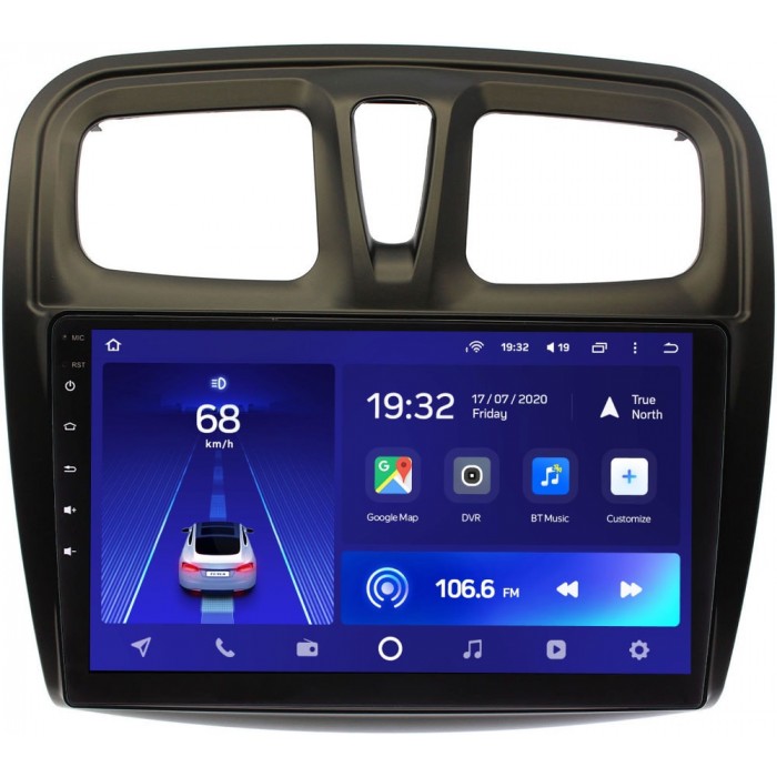 Штатное головное устройство Renault Logan II 2013-2020, Sandero II 2013-2020 Teyes CC2L PLUS 10 дюймов 1/16 RM-1090 на Android 8.1 (DSP, IPS, AHD)